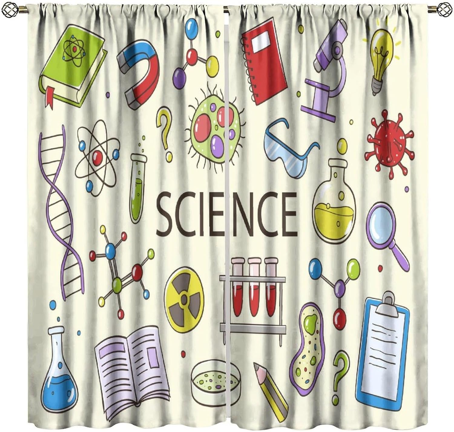 Science Nursery - Cortina Científica Educacional STEM para Decoração