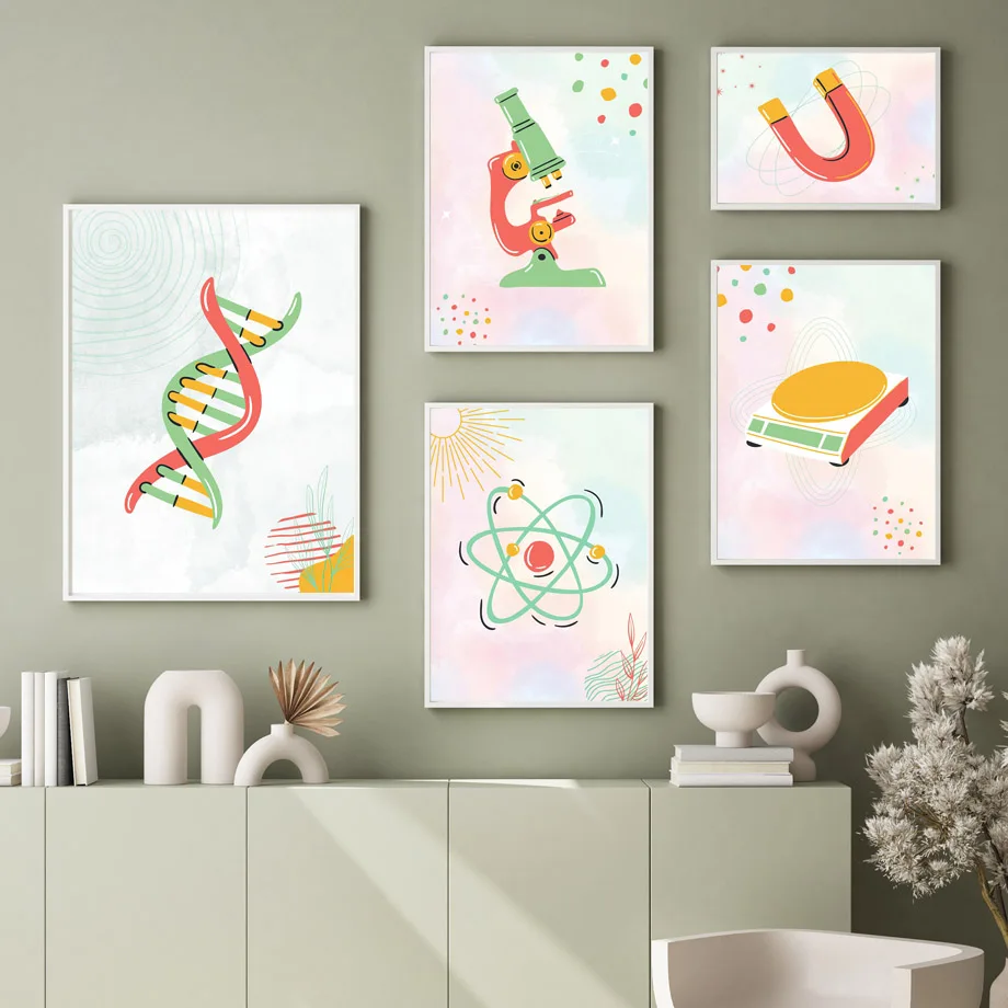 Science Nursery - Pôsteres de Microscópio Biológico Célular e