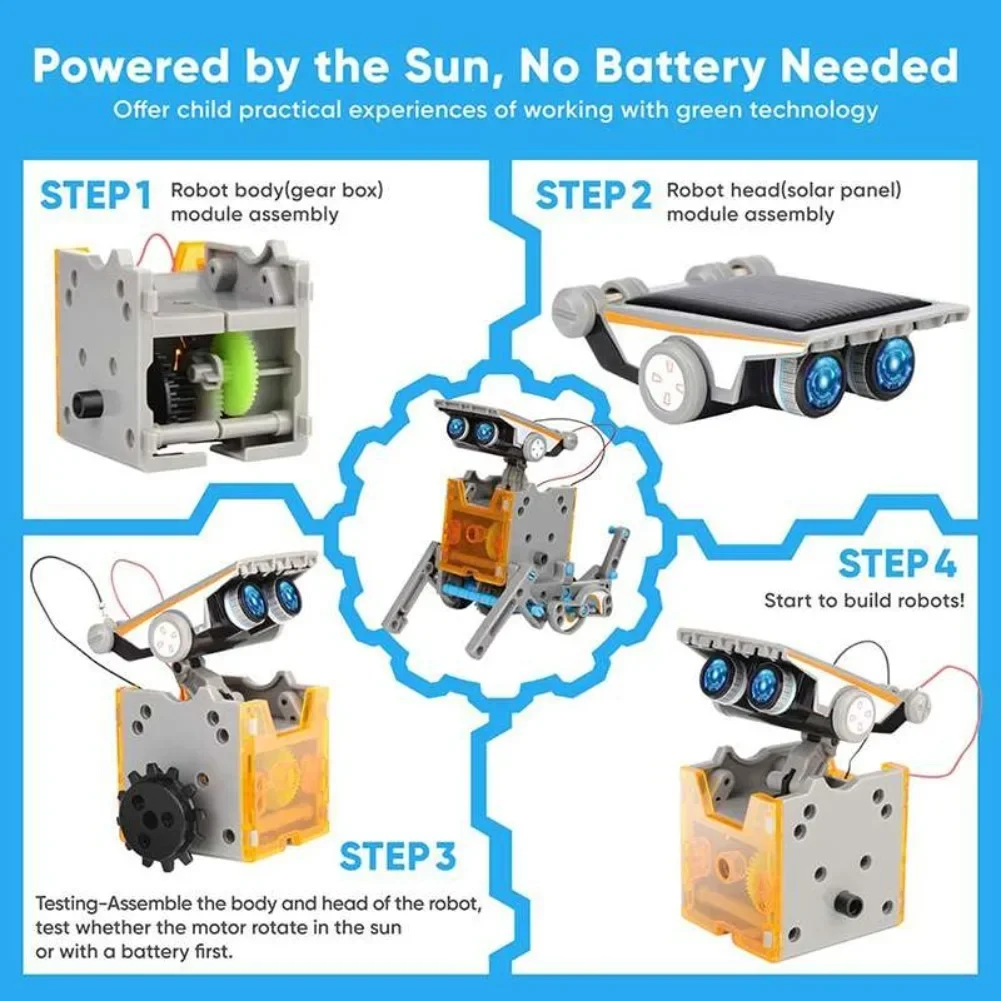 13 em 1 robô movido a energia  - Science Project Diy avaliação e preço